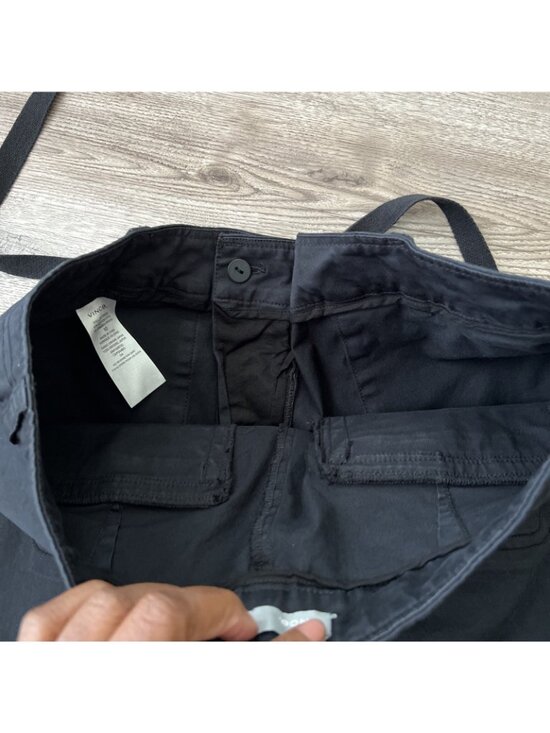 Vince Utility Crop Pants Womens 10 Black Ankle Cropped Belted - Picture 14 of 16